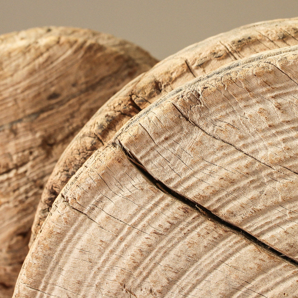 Vintage Indian Bleached Wheel On Stand - Few and Far - Decorative Objects