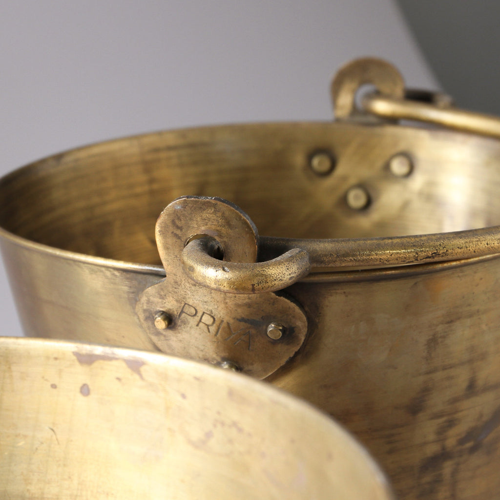 Vintage Indian Brass Bucket Large - Few and Far - Decorative Objects