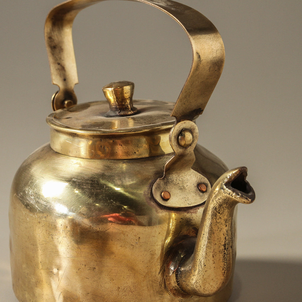 Vintage Indian Brass Kettle - Few and Far - Decorative Objects
