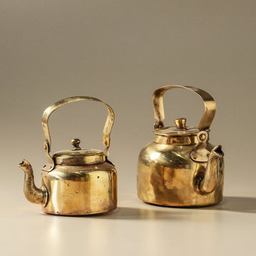 Vintage Indian Brass Kettle - Few and Far - Decorative Objects