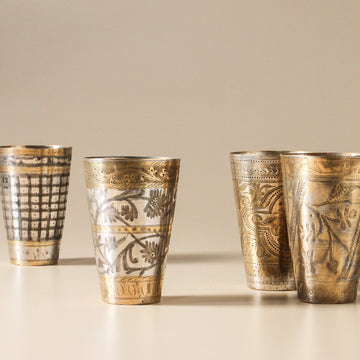 Vintage Indian Brass Lassi Cup - Few and Far - Decorative Objects