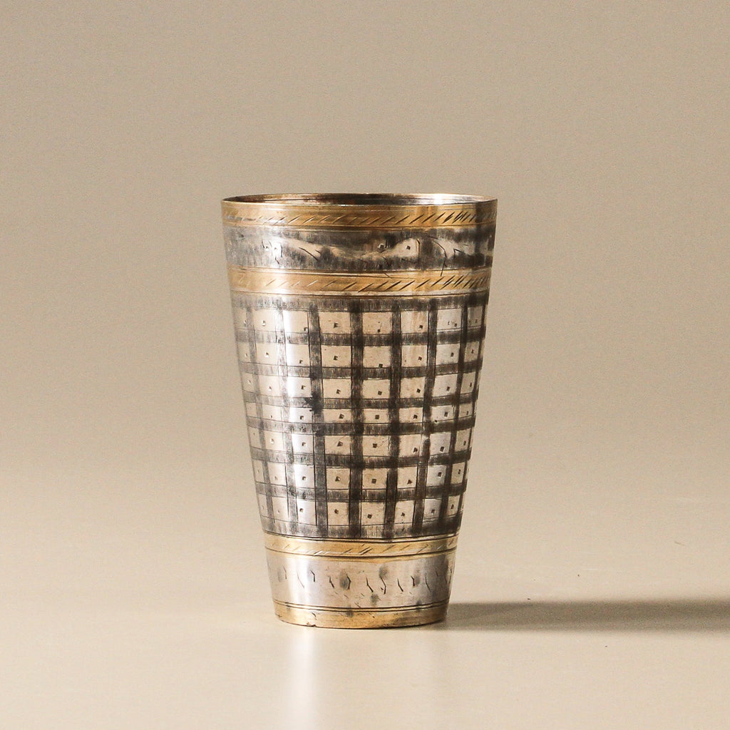 Vintage Indian Brass Lassi Cup - Few and Far - Decorative Objects