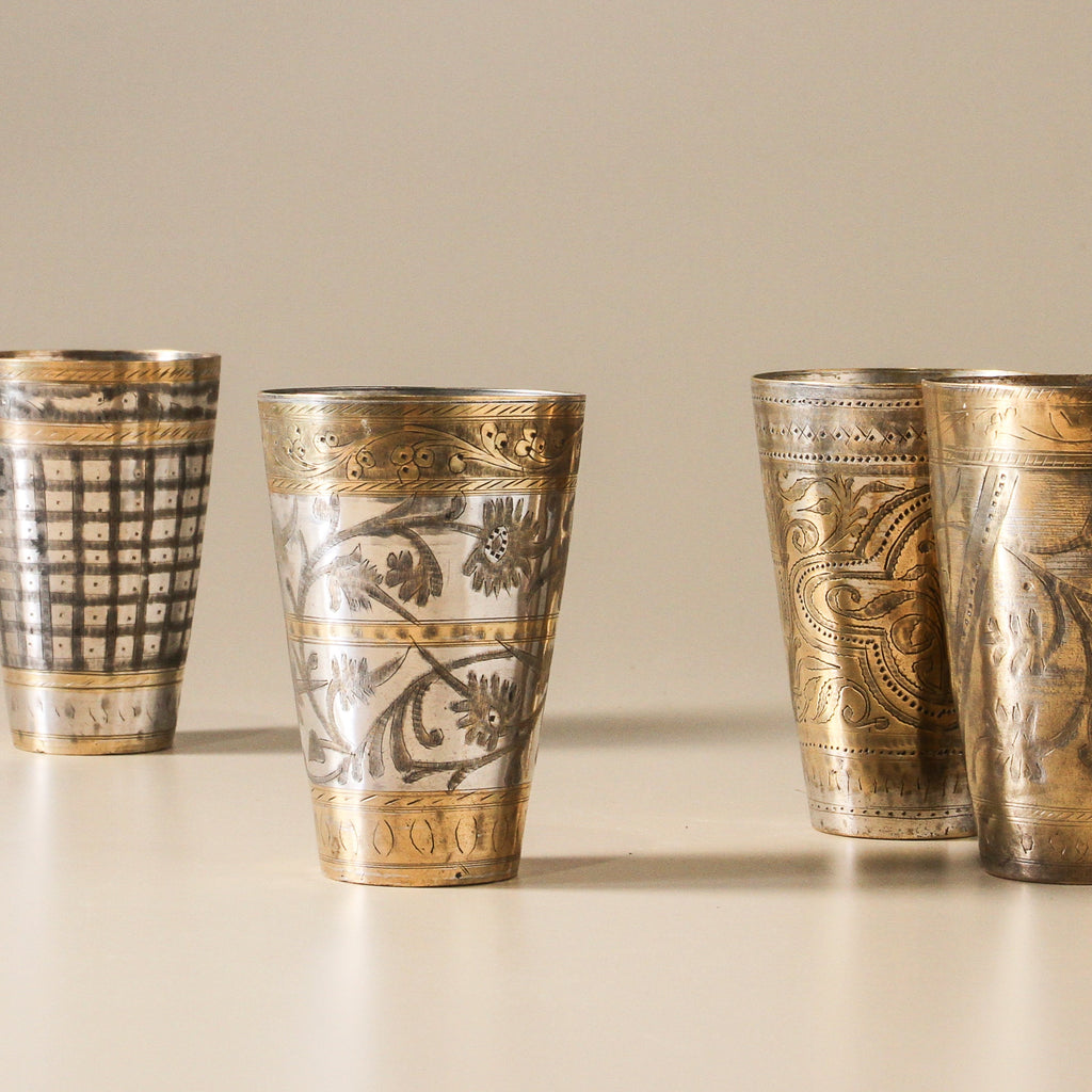 Vintage Indian Brass Lassi Cup - Few and Far - Decorative Objects