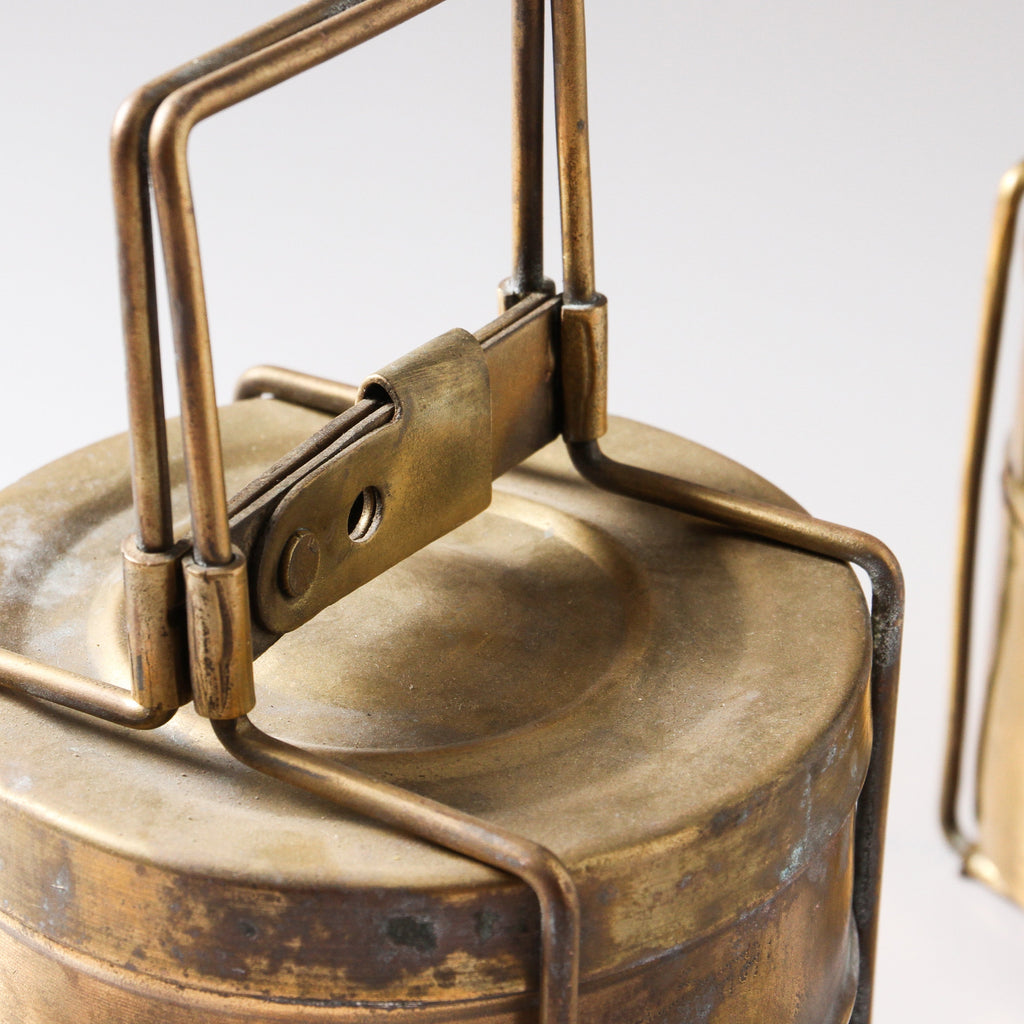 Vintage Indian Brass Lunch Box (Medium) - Few and Far - Decorative Objects