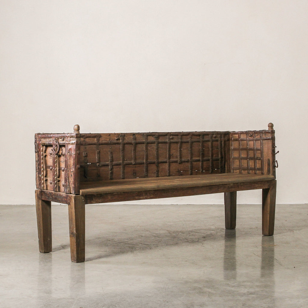 Vintage Indian Cart Bench - Few and Far - Benches