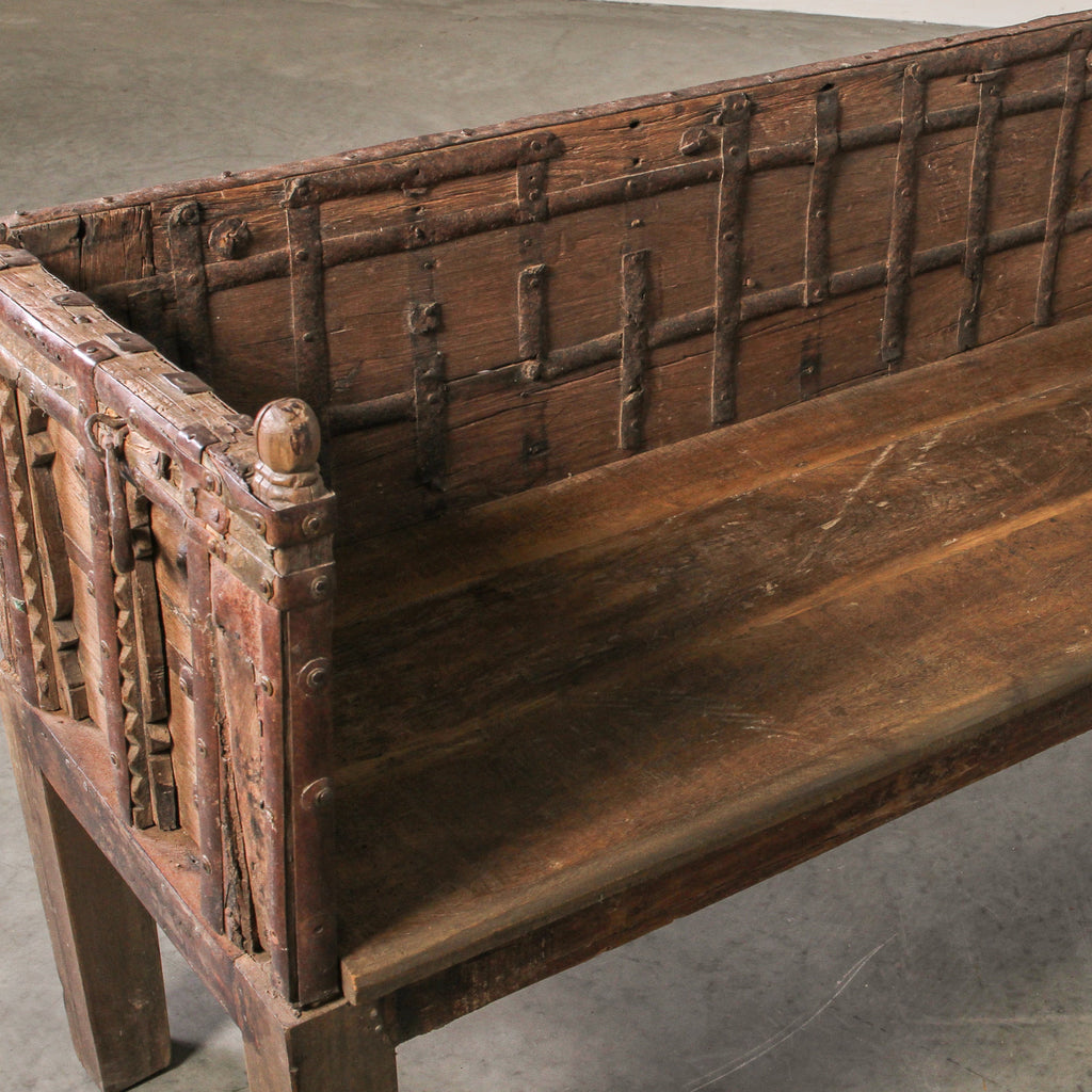Vintage Indian Cart Bench - Few and Far - Benches