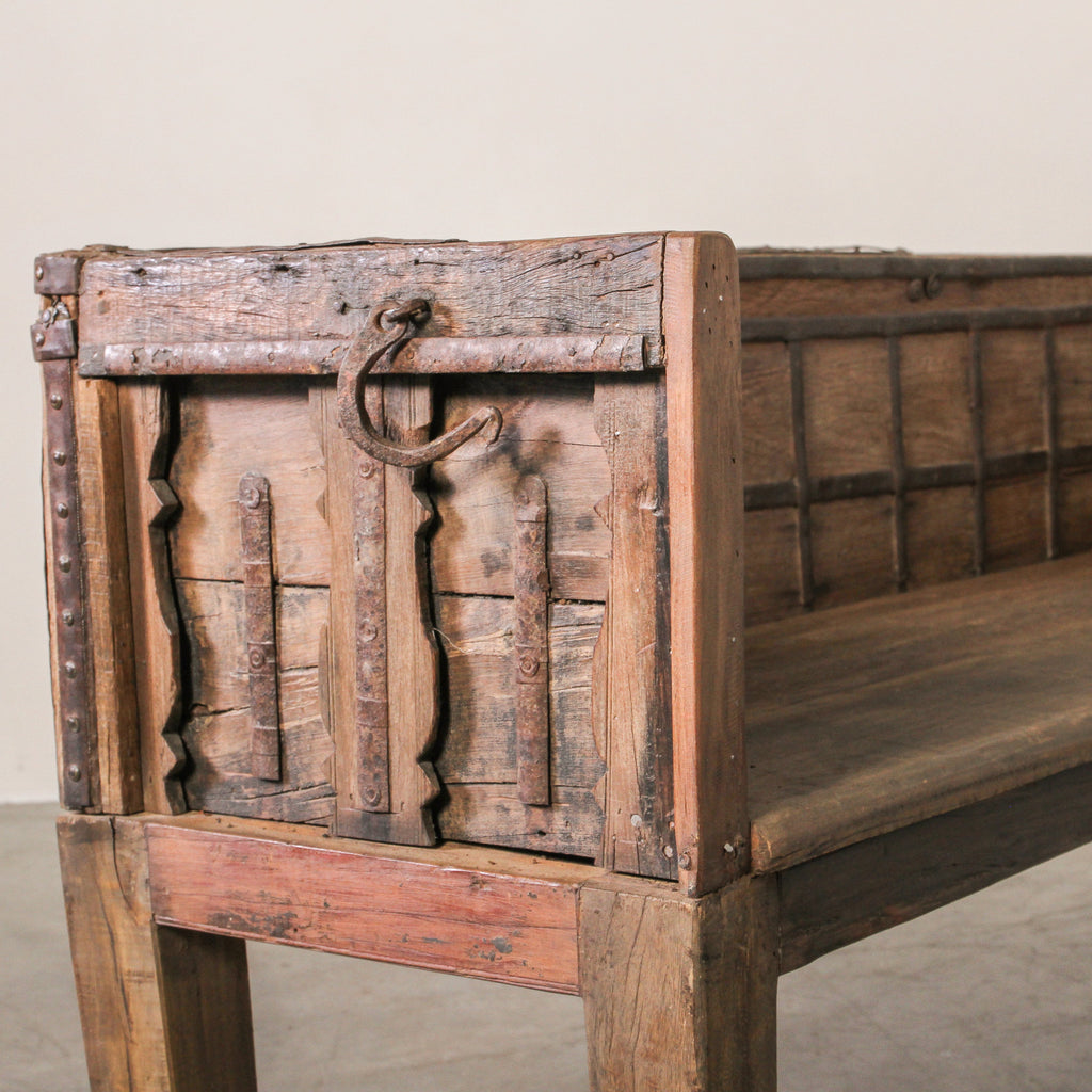 Vintage Indian Cart Bench - Few and Far - Benches