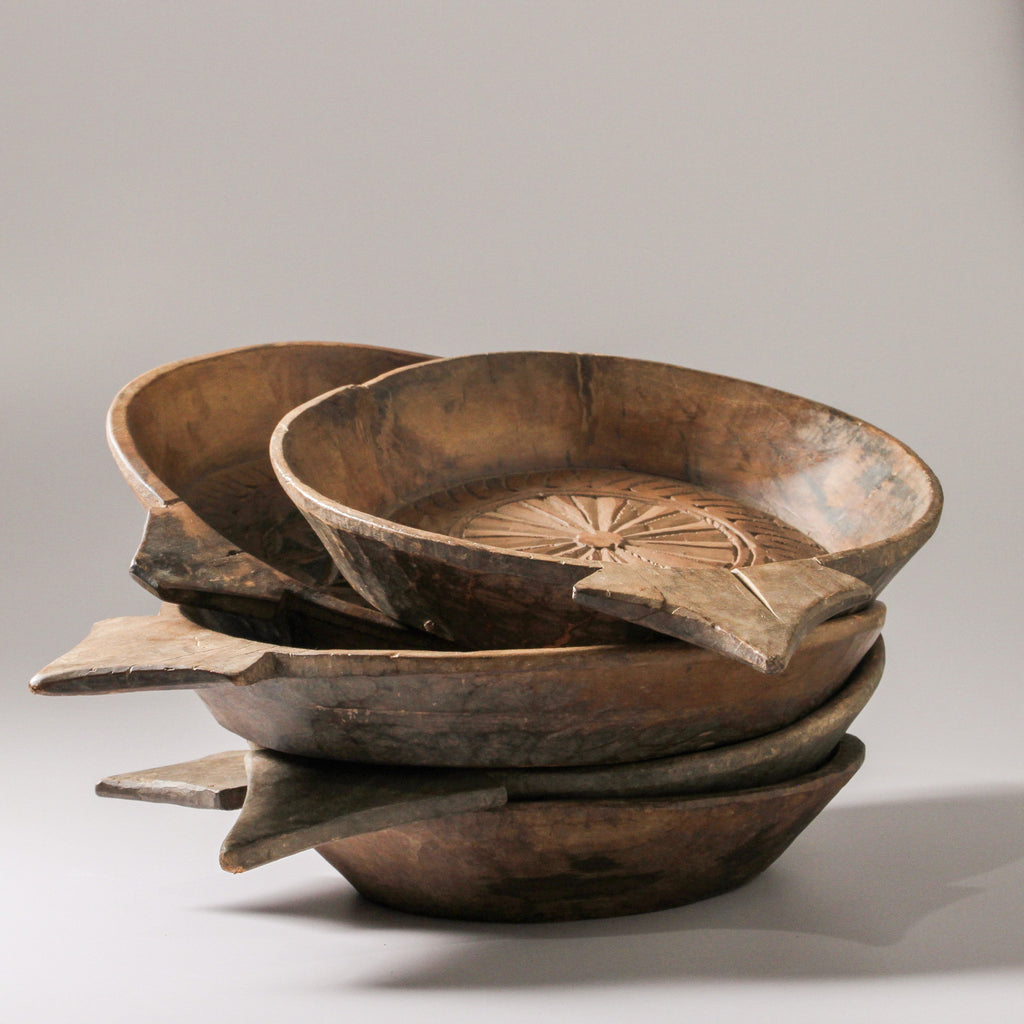 Vintage Indian Carved Parat - Few and Far - Decorative Trays