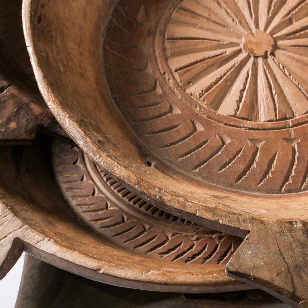 Vintage Indian Carved Parat - Few and Far - Decorative Trays