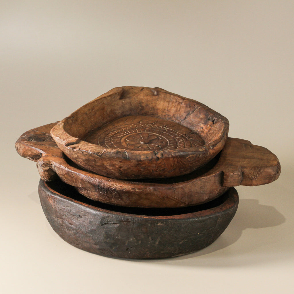 Vintage Indian Carved Parat - Few and Far - Decorative Trays