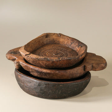 Vintage Indian Carved Parat - Few and Far - Decorative Trays