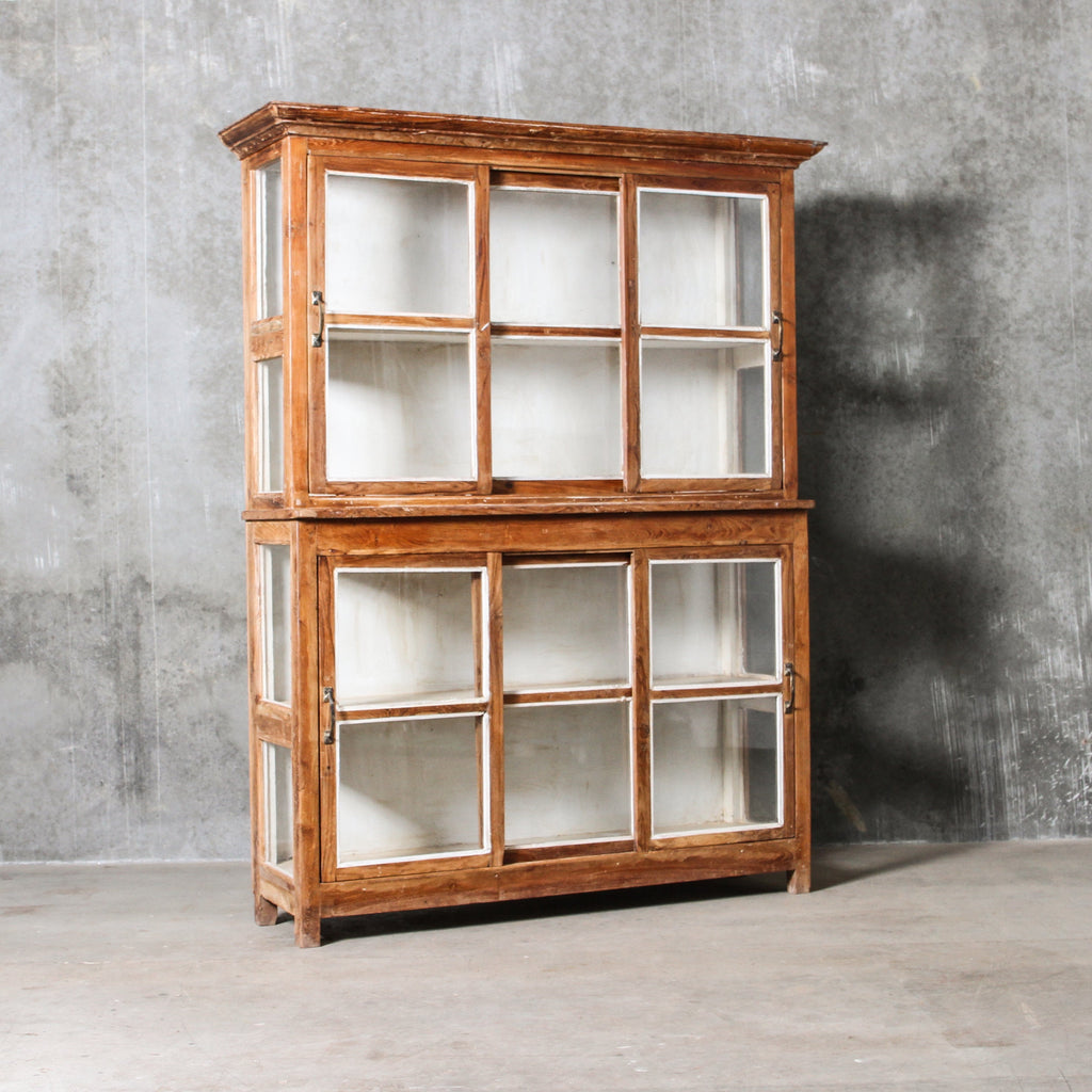 Vintage Indian Glass Almirah - Few and Far - Cabinets