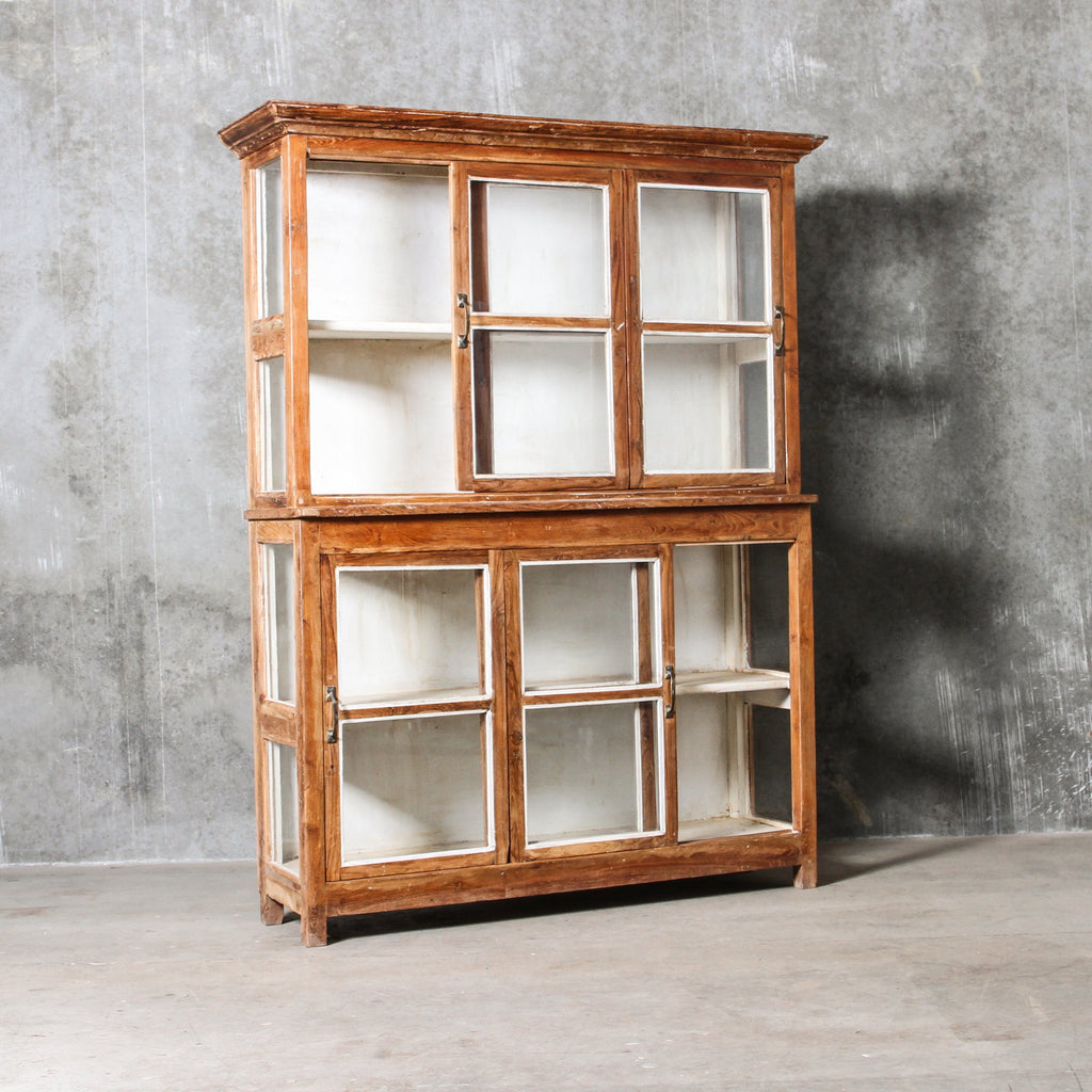Vintage Indian Glass Almirah - Few and Far - Cabinets