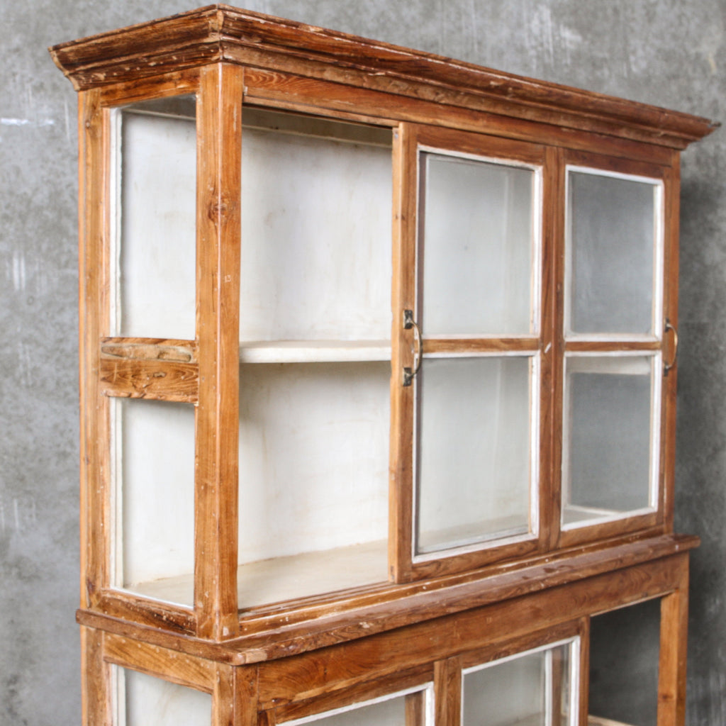 Vintage Indian Glass Almirah - Few and Far - Cabinets