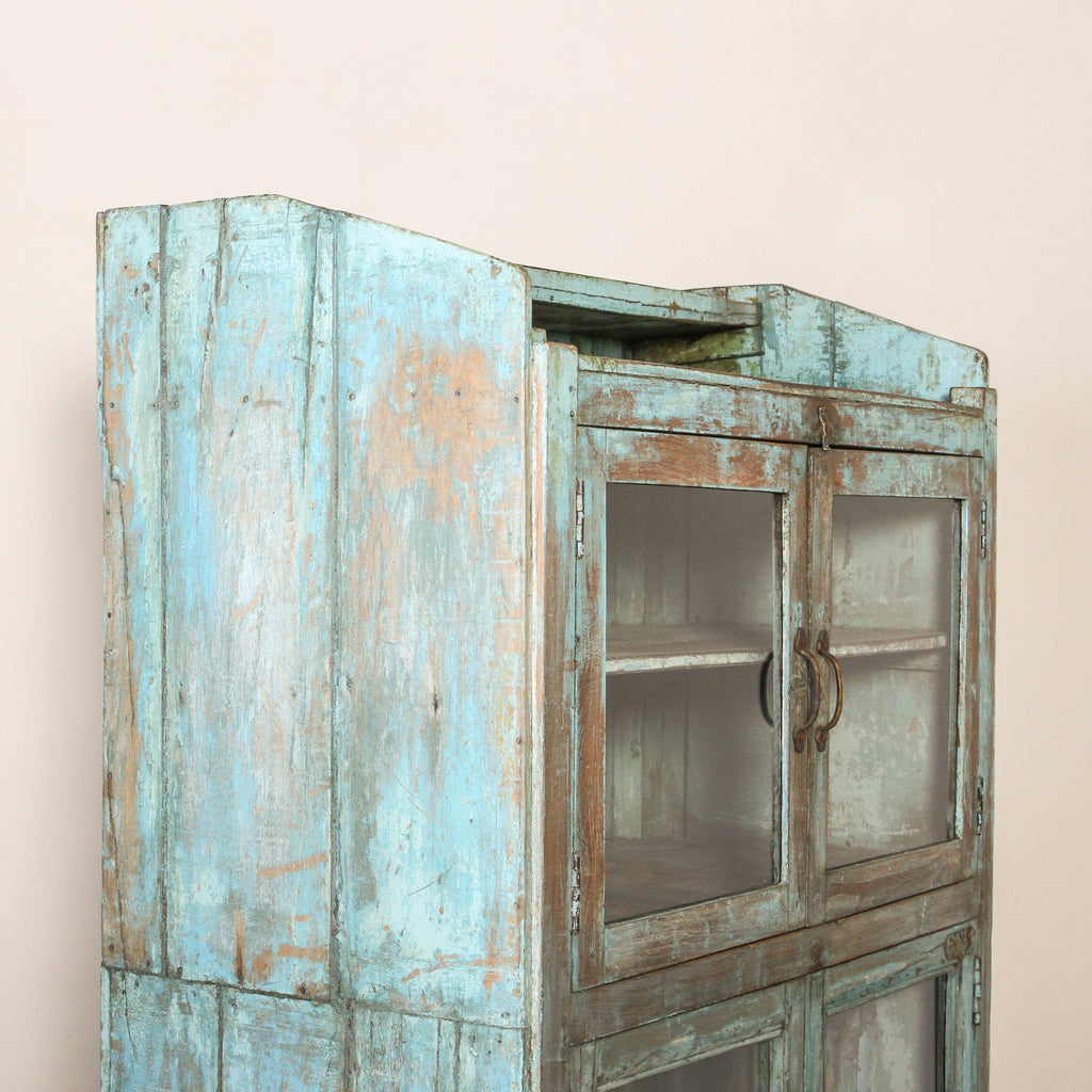 Vintage Indian Glass Almirah - Few and Far - Cabinets