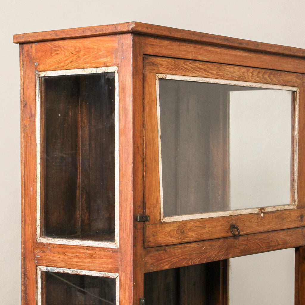 Vintage Indian Glass Almirah - Few and Far - Cabinets