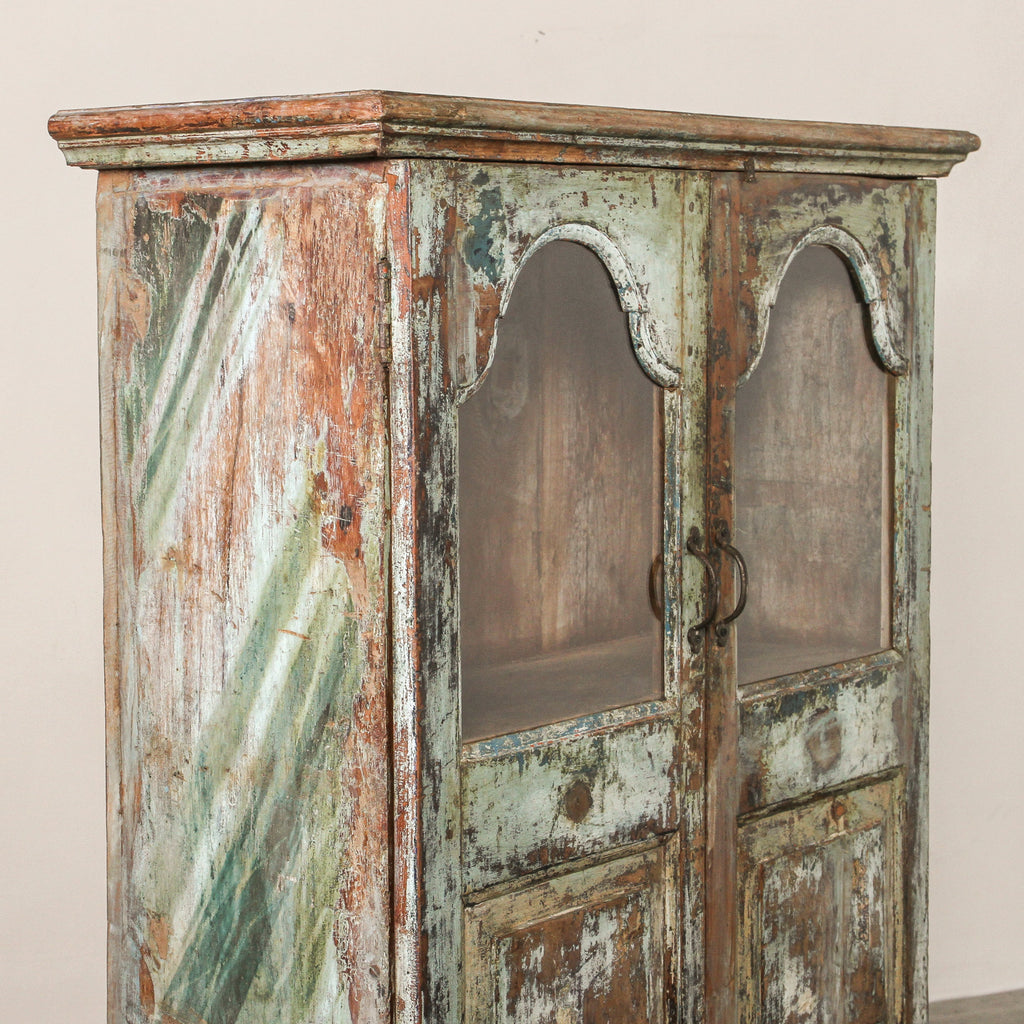 Vintage Indian Glass Almirah - Few and Far - Cabinets