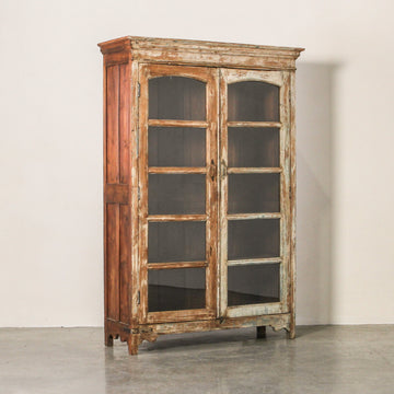 Vintage Indian Glass Almirah - Few and Far - Cabinets