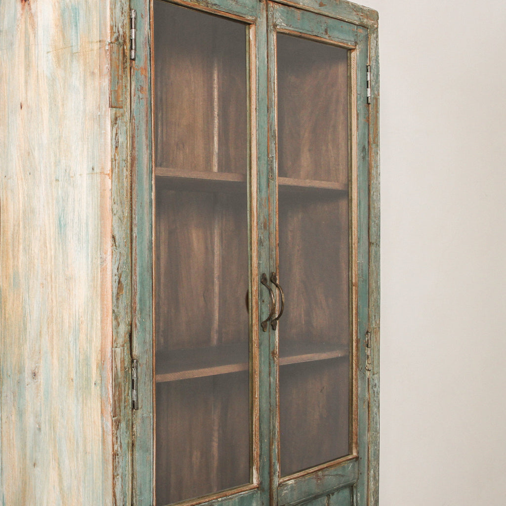 Vintage Indian Glass Almirah - Few and Far - Cabinets