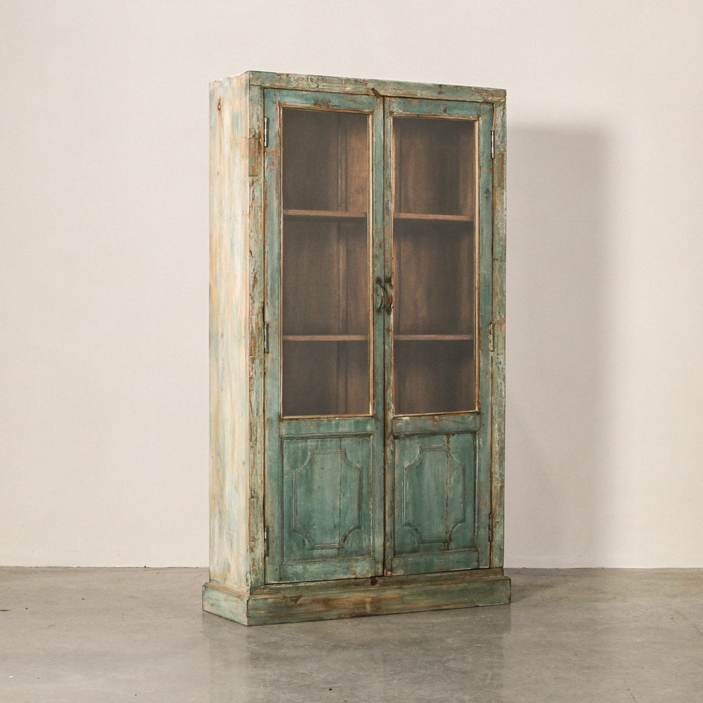 Vintage Indian Glass Almirah - Few and Far - Cabinets