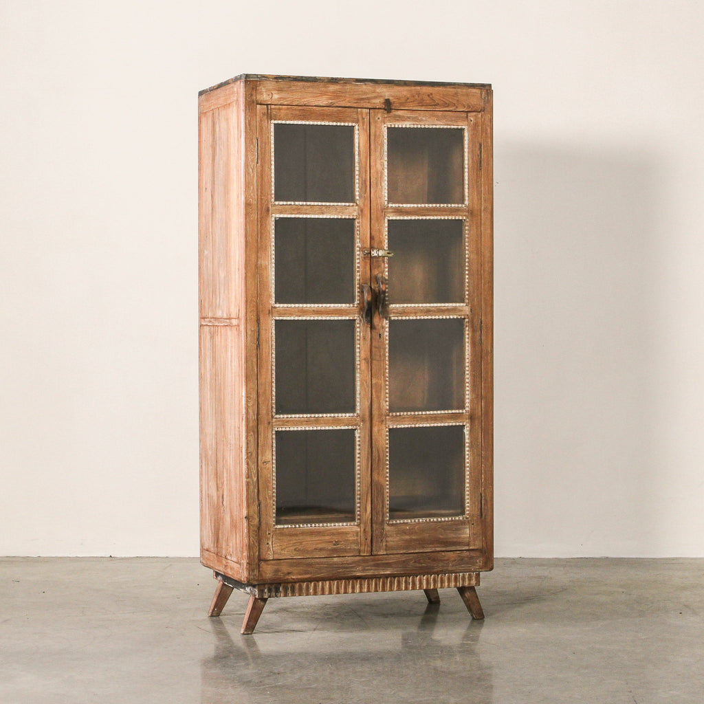 Vintage Indian Glass Almirah - Few and Far - Cabinets
