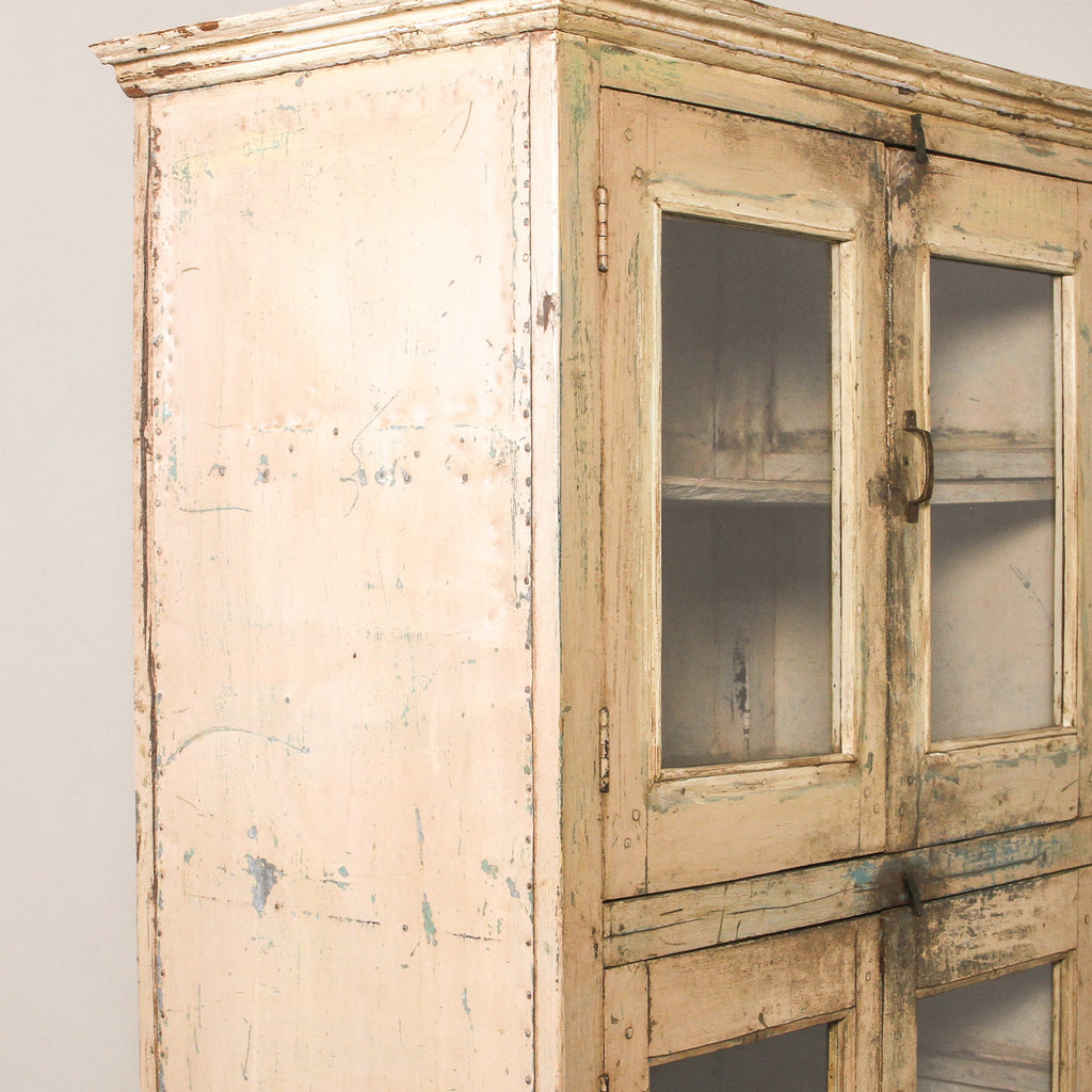 Vintage Indian Glass Almirah - Few and Far - Cabinets