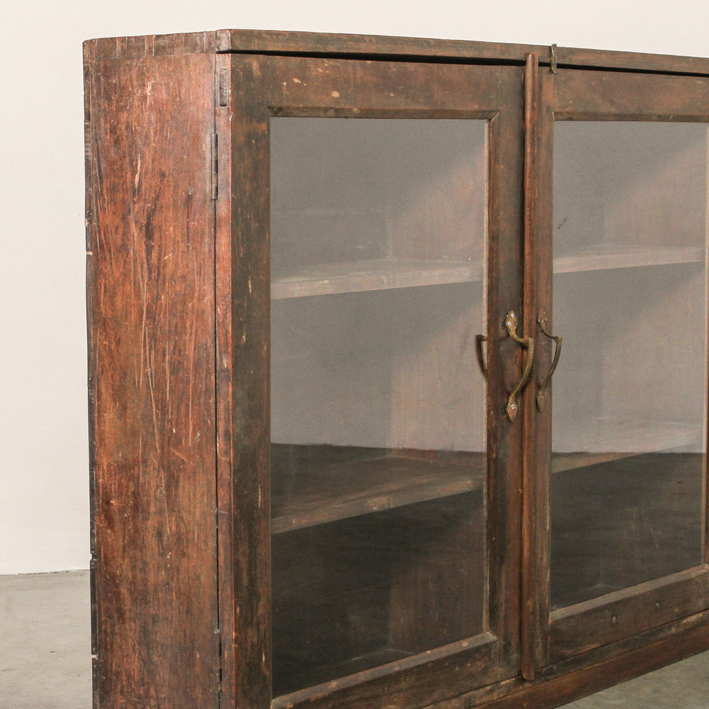 Vintage Indian Glass Almirah - Few and Far - Cabinets