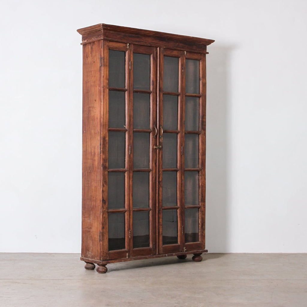 Vintage Indian Glass Almirah - Few and Far - Cabinets