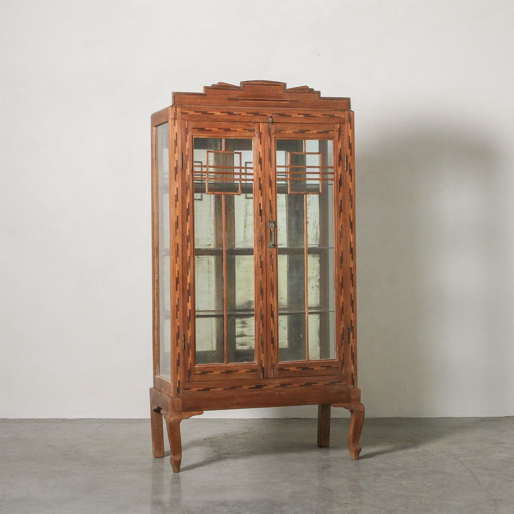 Vintage Indian Glass Almirah - Few and Far - Cabinets