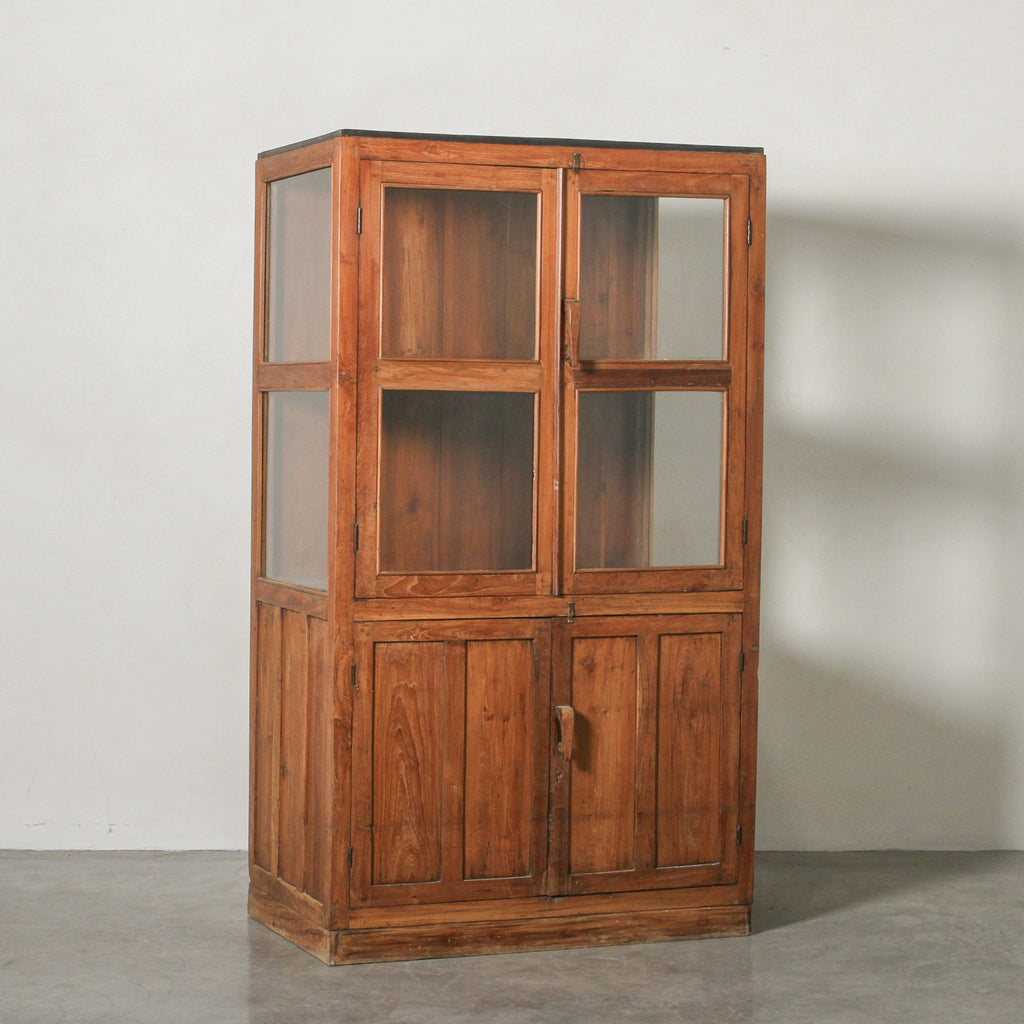 Vintage Indian Glass Almirah - Few and Far - Cabinets