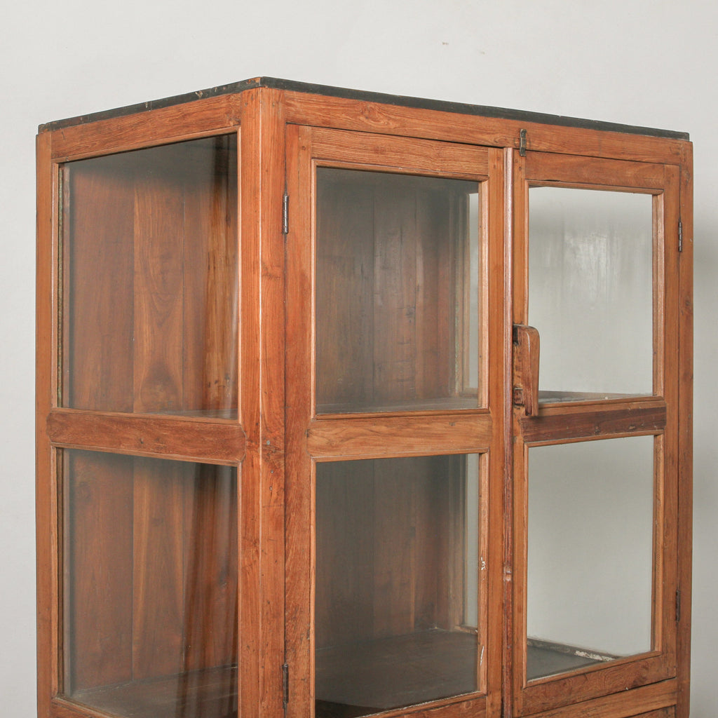 Vintage Indian Glass Almirah - Few and Far - Cabinets