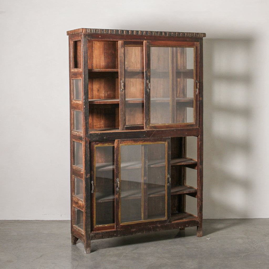 Vintage Indian Glass Almirah - Few and Far - Cabinets