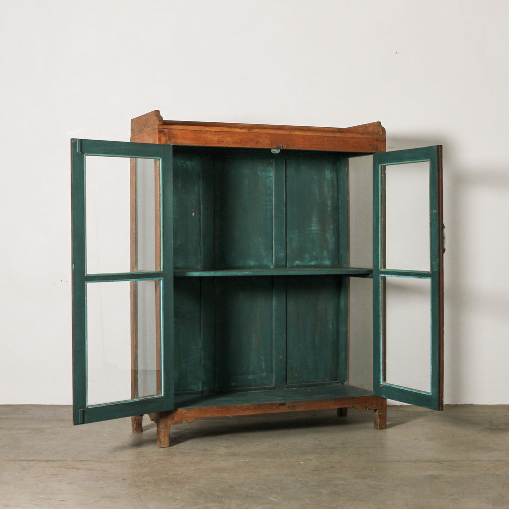 Vintage Indian Glass Almirah - Few and Far - Cabinets