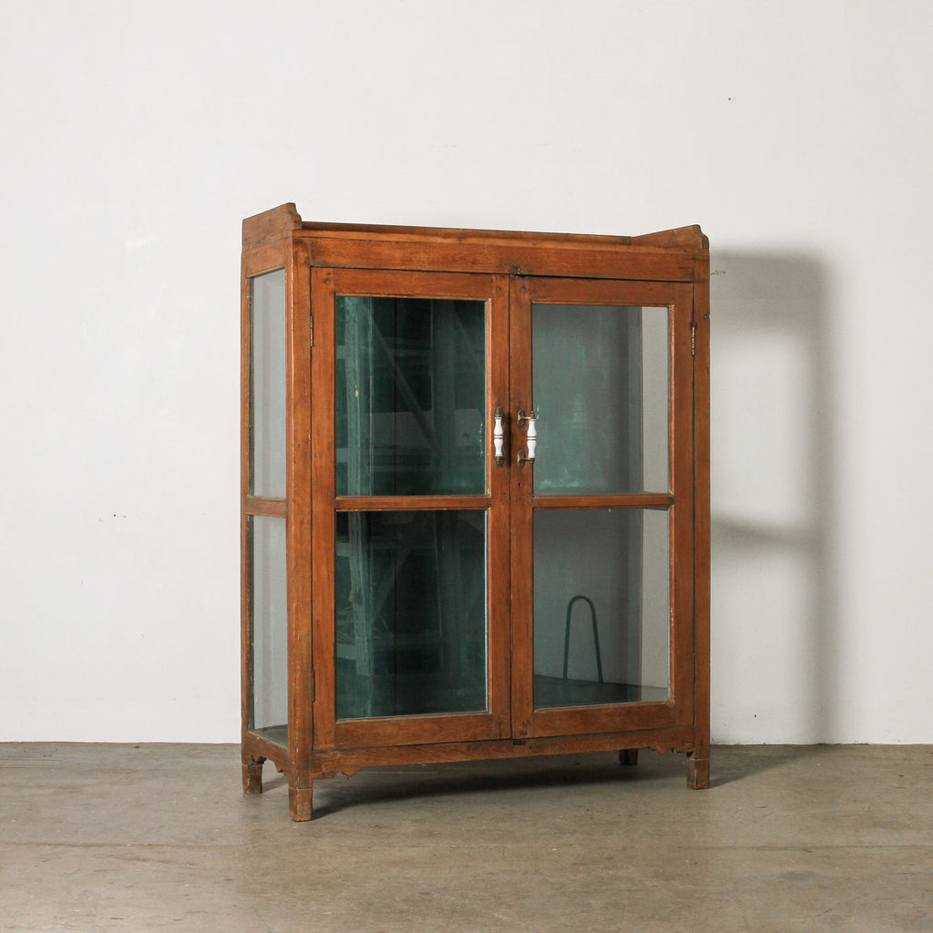 Vintage Indian Glass Almirah - Few and Far - Cabinets