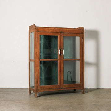 Vintage Indian Glass Almirah - Few and Far - Cabinets