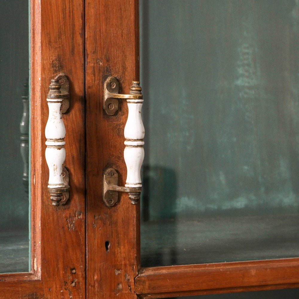Vintage Indian Glass Almirah - Few and Far - Cabinets