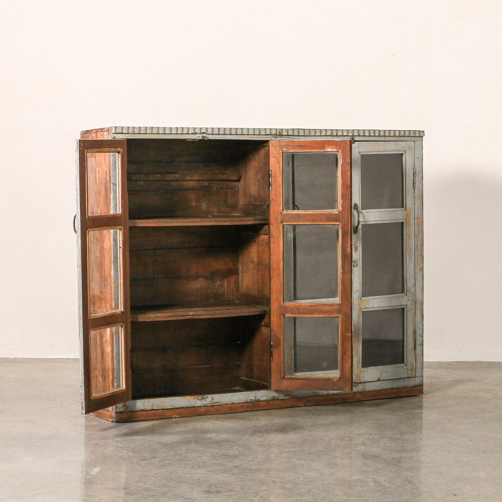 Vintage Indian Glass Cabinet - Few and Far - Cabinets