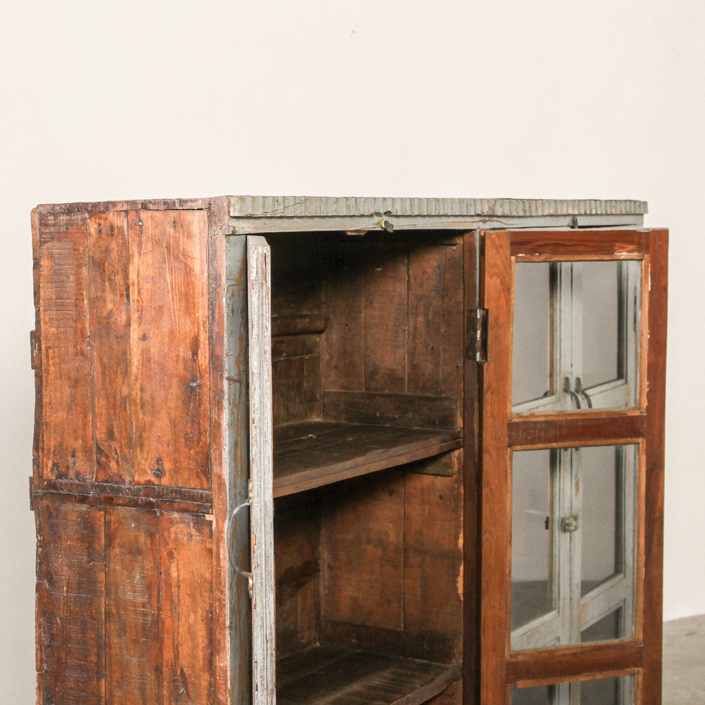 Vintage Indian Glass Cabinet - Few and Far - Cabinets
