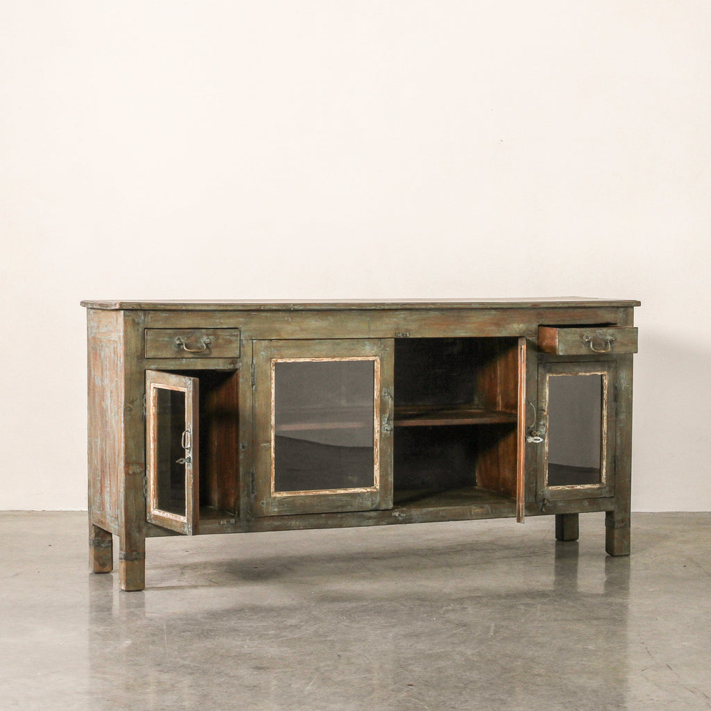Vintage Indian Glass Cabinet - Few and Far - Cabinets