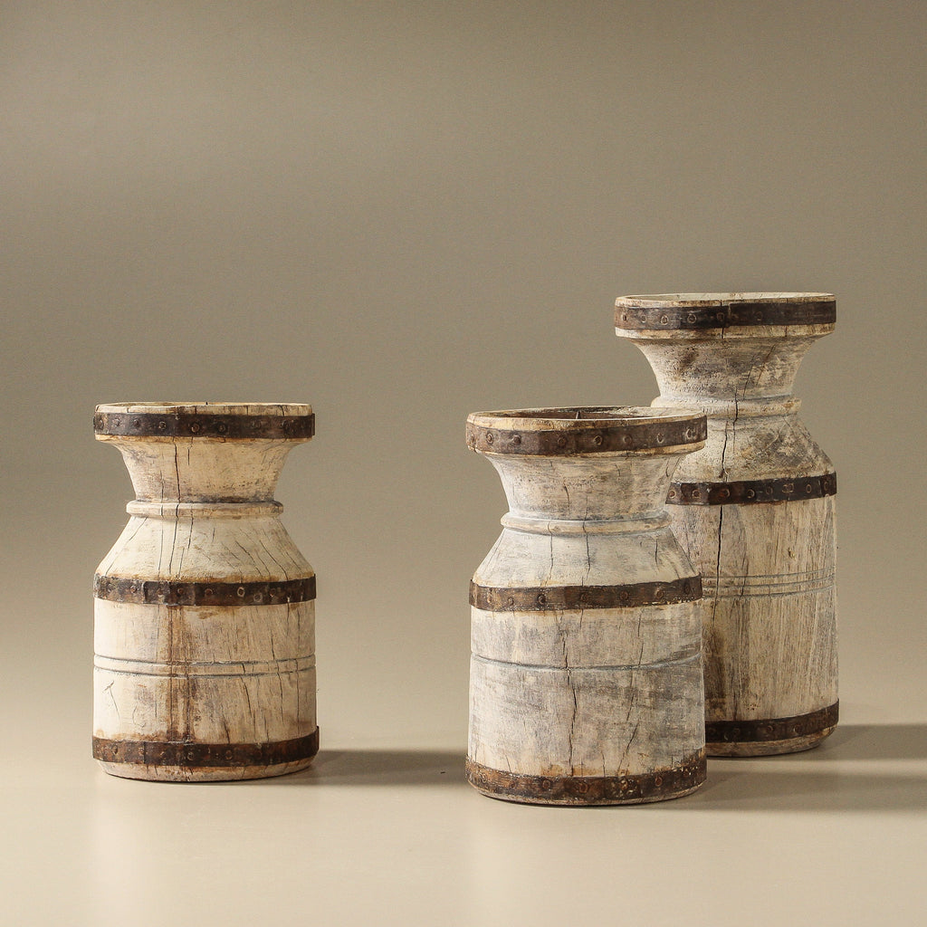Vintage Indian Reclaimed Candlestand - Few and Far - Candlestands & Votives