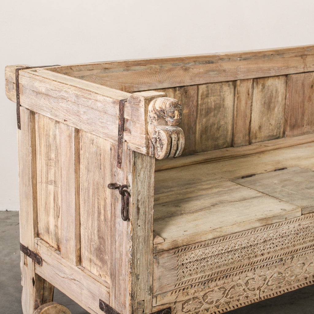 Vintage Indian Settee Box - Few and Far - Benches