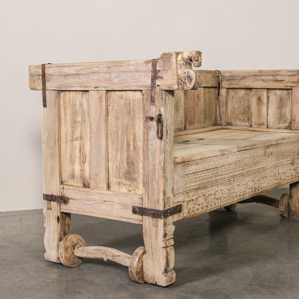Vintage Indian Settee Box - Few and Far - Benches