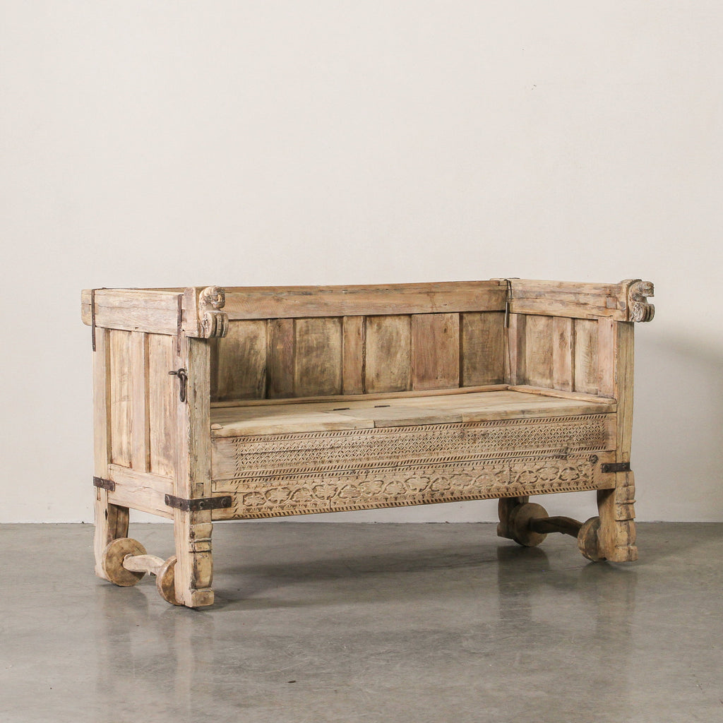 Vintage Indian Settee Box - Few and Far - Benches