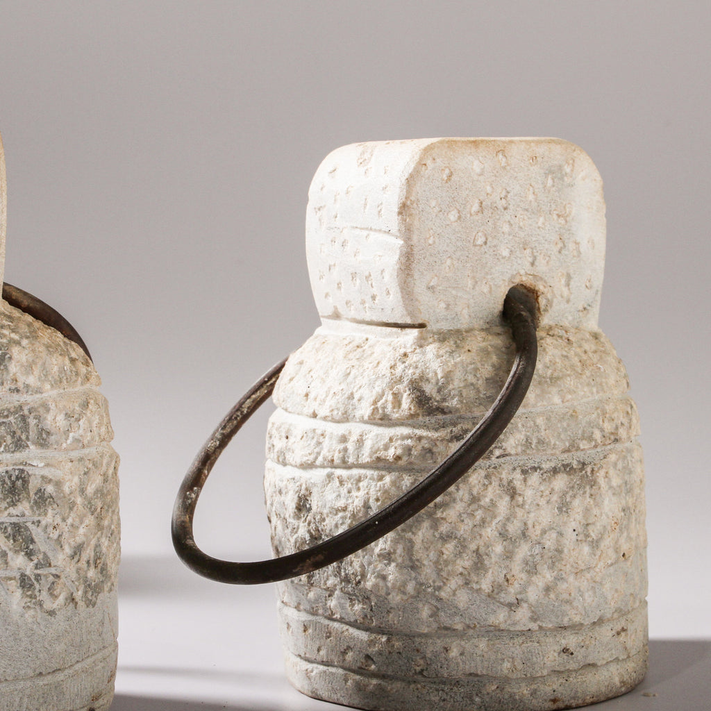 Vintage Indian Stone Door Stop - Few and Far - Decorative Objects