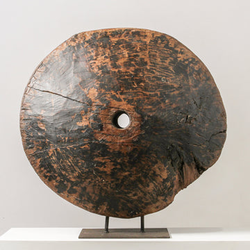 Vintage Indian Wheel On Stand - Few and Far - Decorative Objects