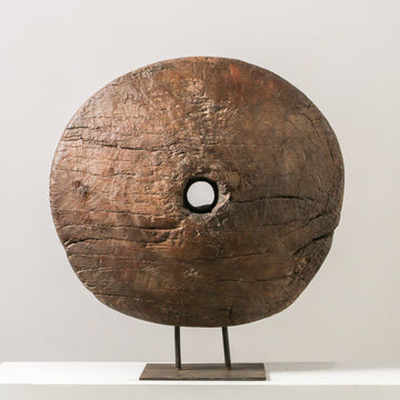 Vintage Indian Wheel On Stand - Few and Far - Decorative Objects