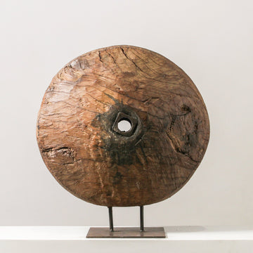 Vintage Indian Wheel On Stand - Few and Far - Decorative Objects
