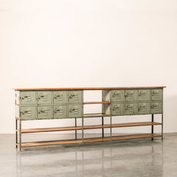 Vintage Indian Wooden and Iron Multi Door Console Table - Few and Far - Consoles & TV Units