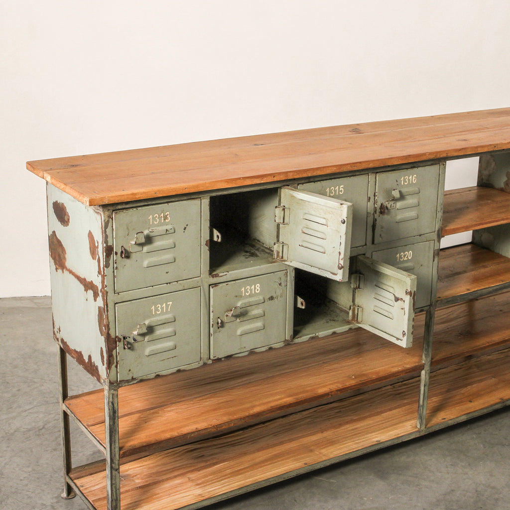 Vintage Indian Wooden and Iron Multi Door Console Table - Few and Far - Consoles & TV Units