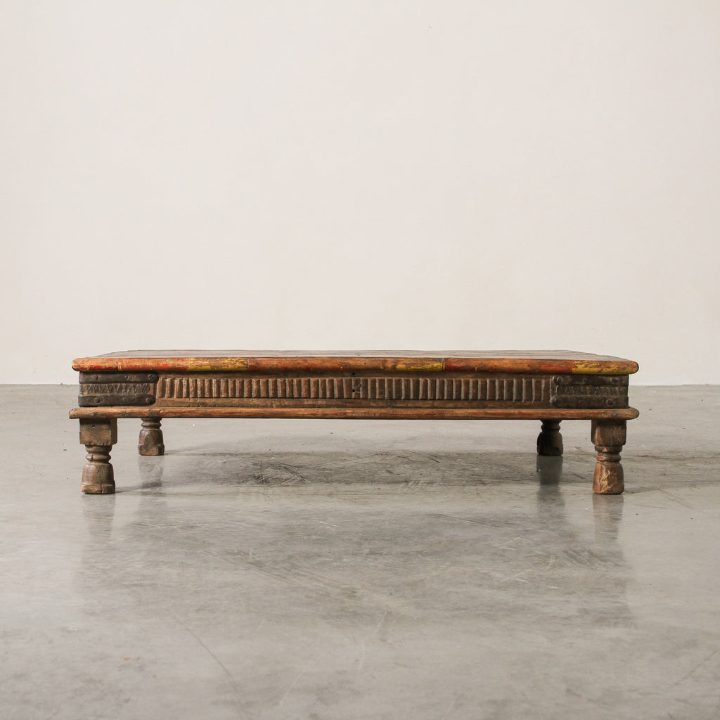Vintage Indian Wooden Bajot - Few and Far - Decorative Objects